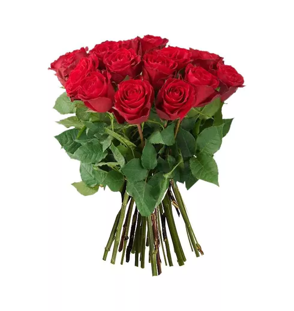Romantic 10 Red Roses Bouquet