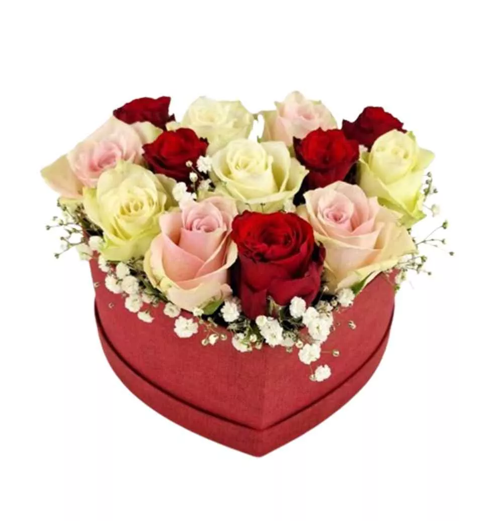 Enchanted Elegance Heart Shaped Rose Box