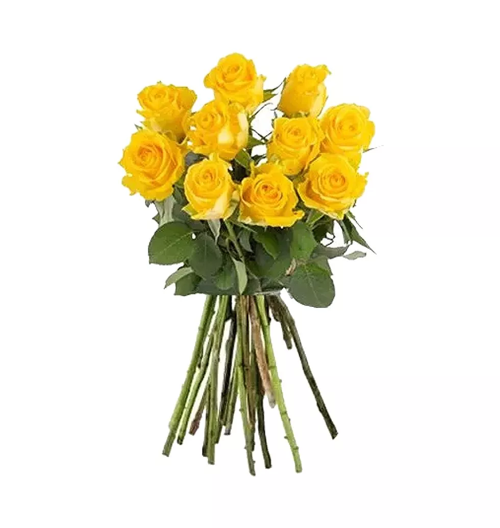Sunny Yellow Rose Bouquet