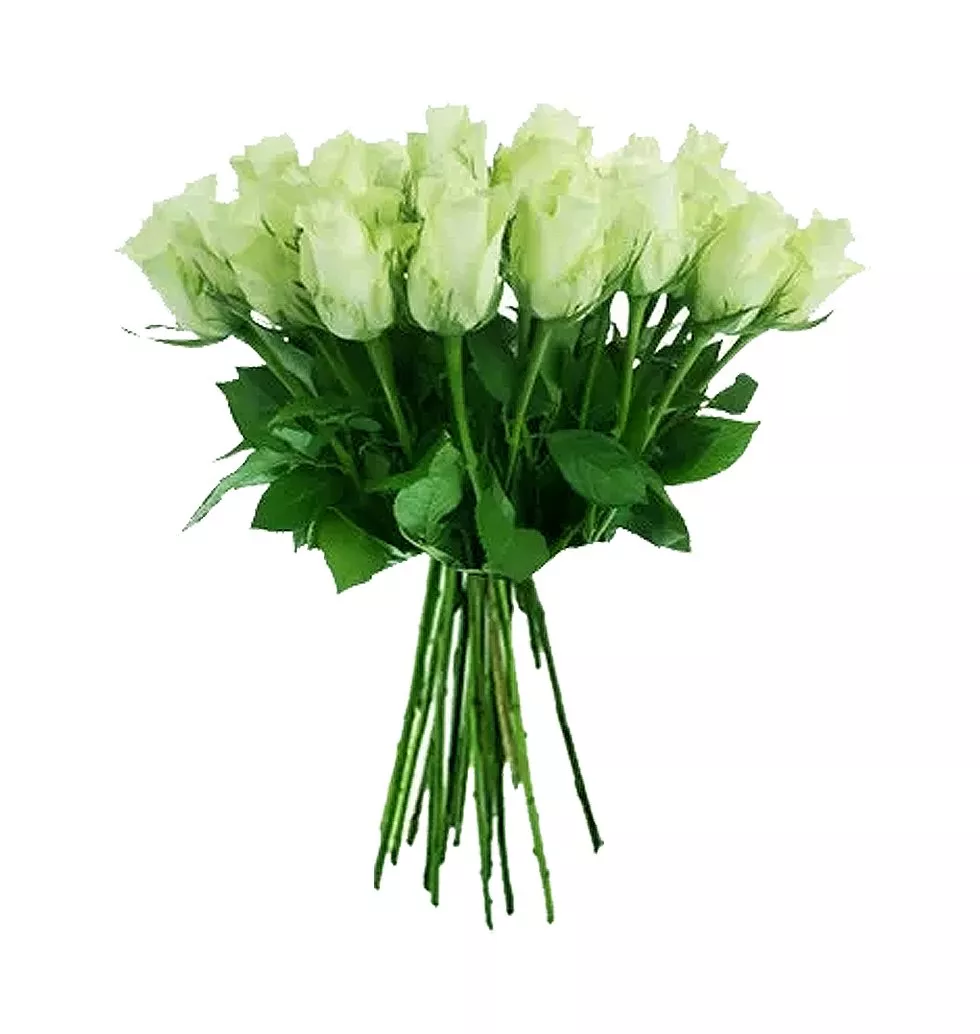 Classy White Rose Bouquet