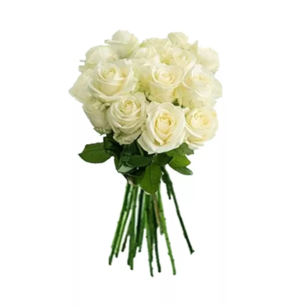 Pure White Rose Bouquet