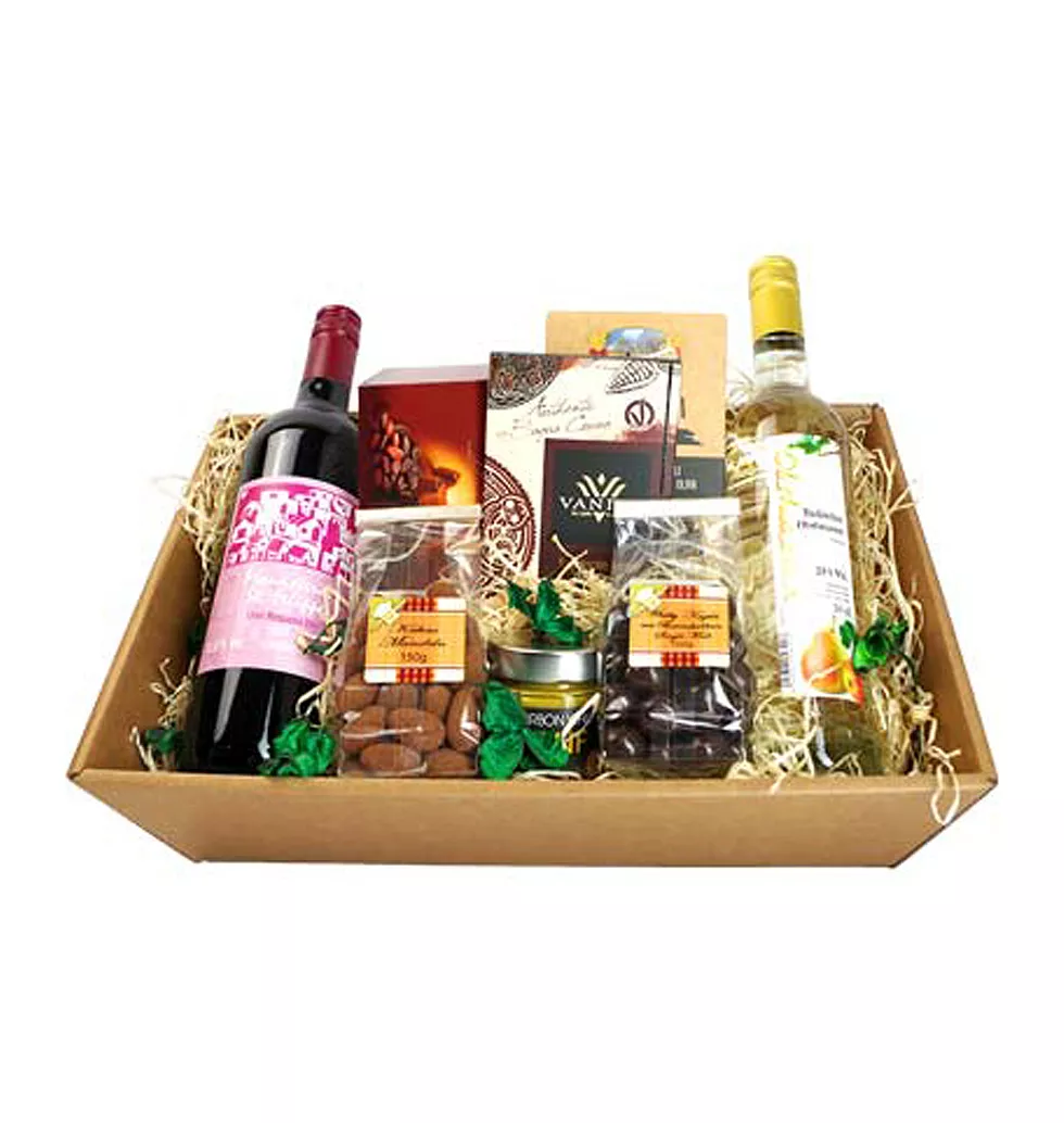 Elegant Wine & Snack Gift Set