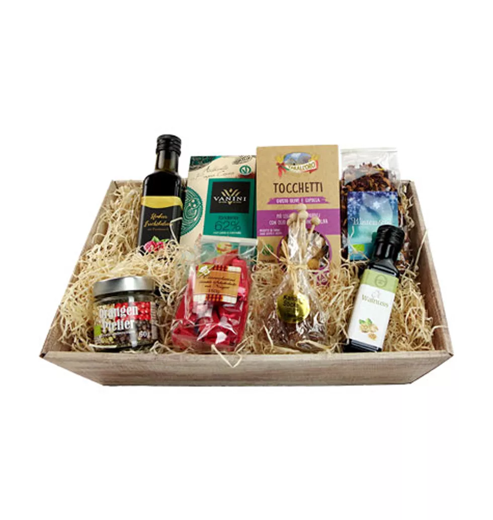 Gourmet Delights Gift Basket