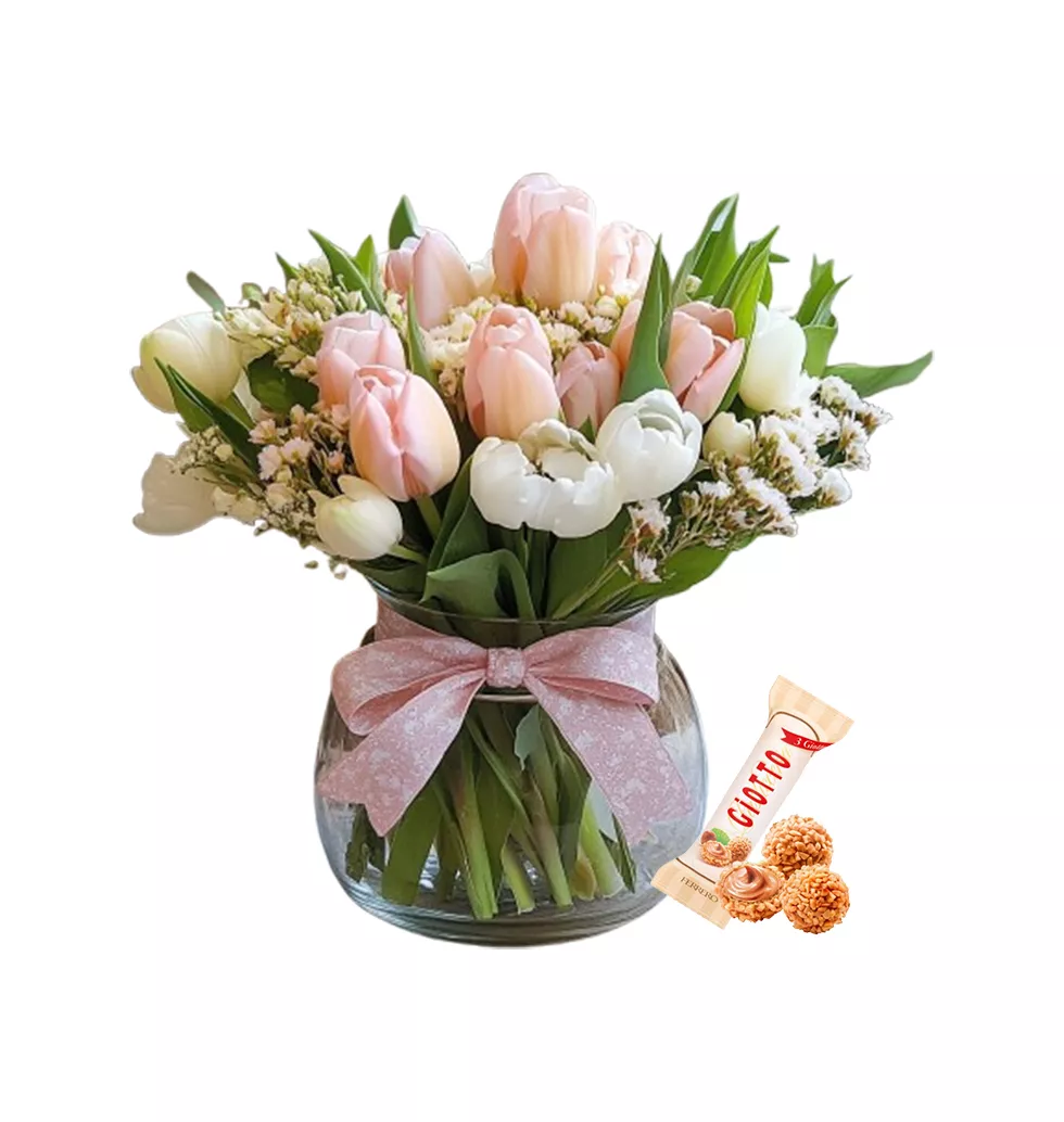 Serene Spring Bouquet & Ferrero