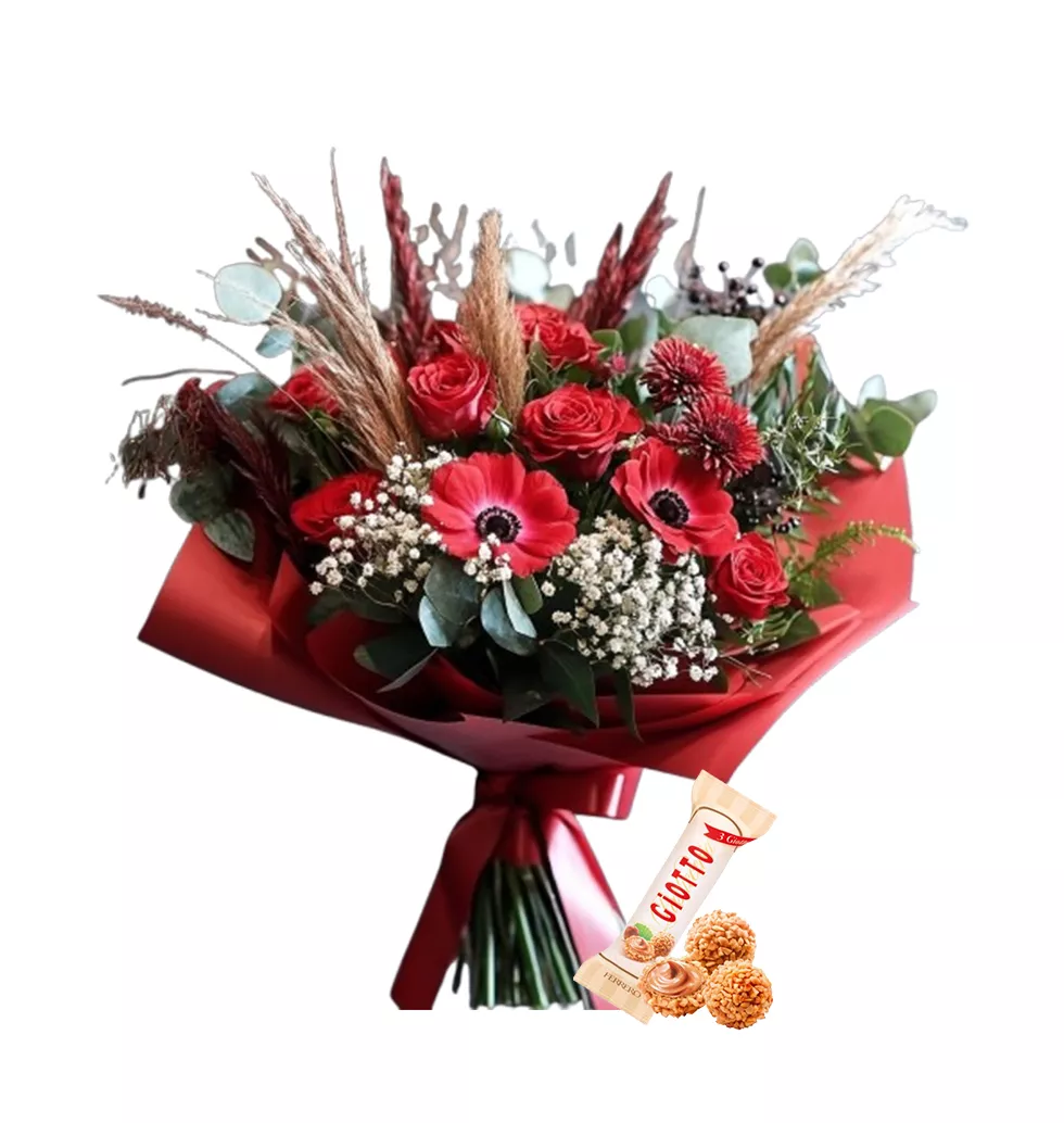 Heartfelt Flowers & Ferrero Gift