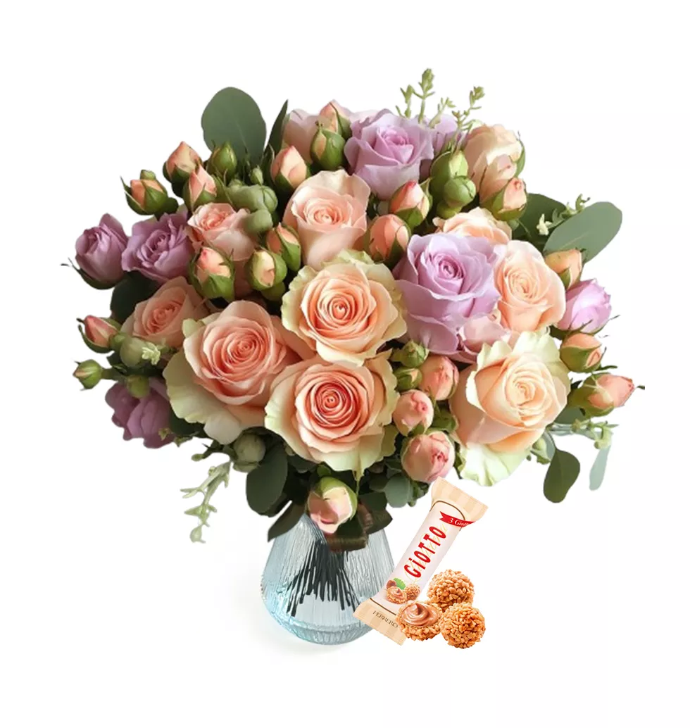 Mixed Flower Bouquet & Giotto Indulgence