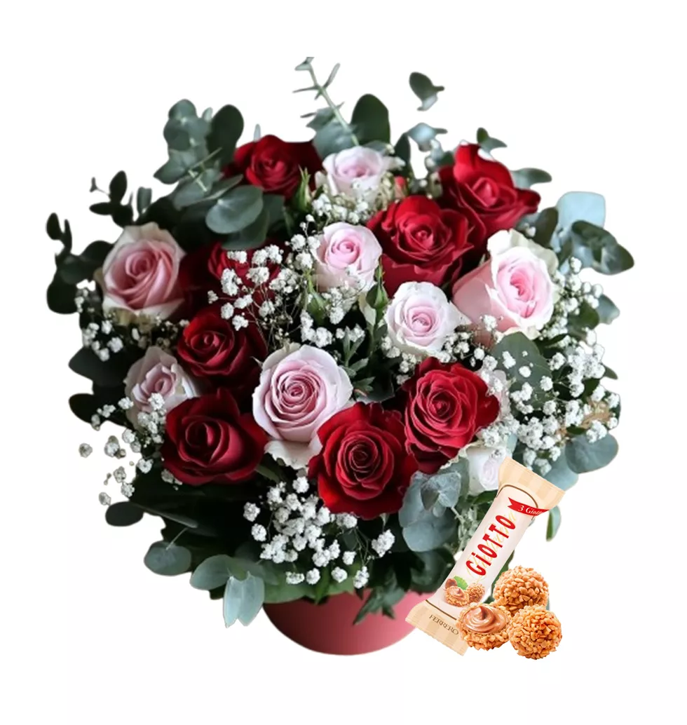 Charming Spring Flower Bouquet with Chocolates