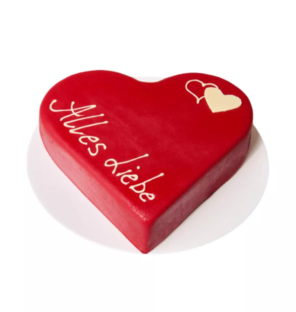 Perfect Gift: Heart-Shaped Strawberry Cake